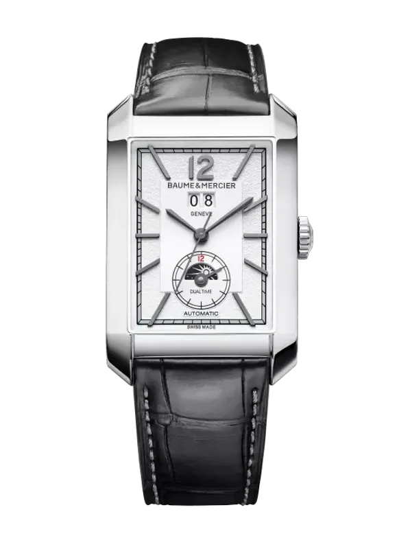 Baume & Mercier HAMPTON LARGE AUT SMALL COMPLICATION DUAL TIME BLANCO PIEL M0A10523