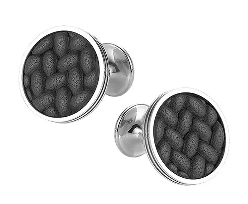 Montblanc Cufflinks  Monograin Leather 111324
