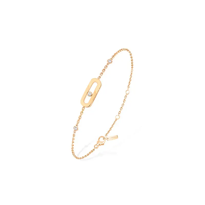 Messika Yellow Gold Bracelet Move Uno with Diamonds MEK.01.PU.10051.YG
