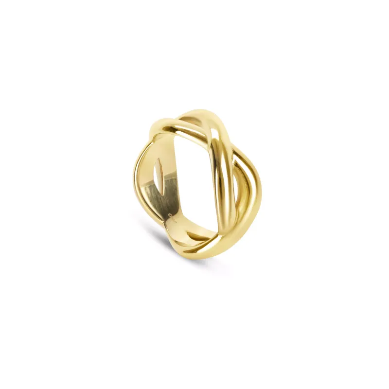 One Anel Infinity Crossed Gold OJIFR01G-7