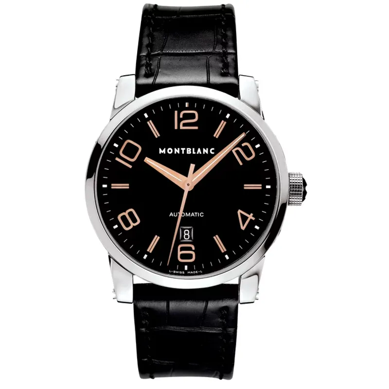 Montblanc RELOGIO MONTBLANC TIMEWALKER 42mm BLK DIAL/ BLK ALLIG STRA 101551
