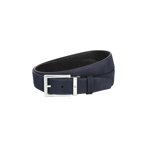 Image Black/Blue 35 mm reversible leather belt