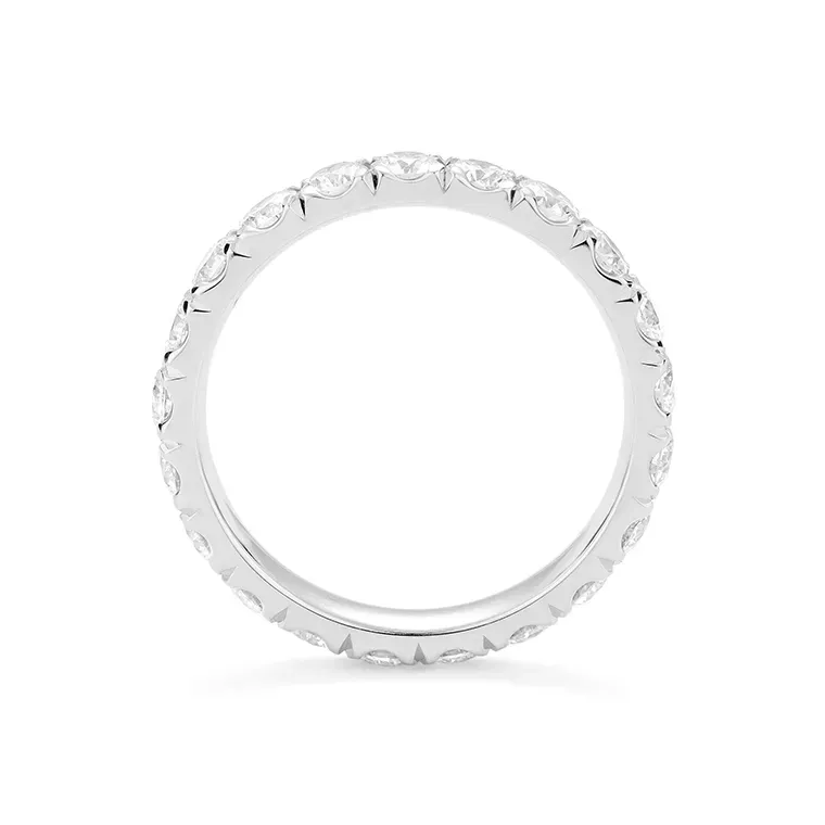 Imagem Aliança Ouro Branco com Diamantes