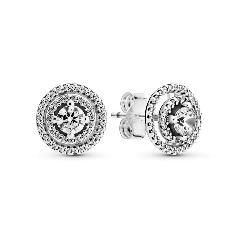 Pandora Brincos Sparkling Double Halo 299411C01