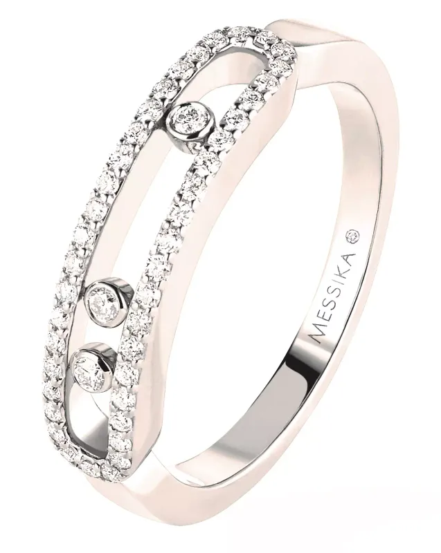 Messika White gold ring with diamonds Baby Move Classique MEK01AN04683WG55