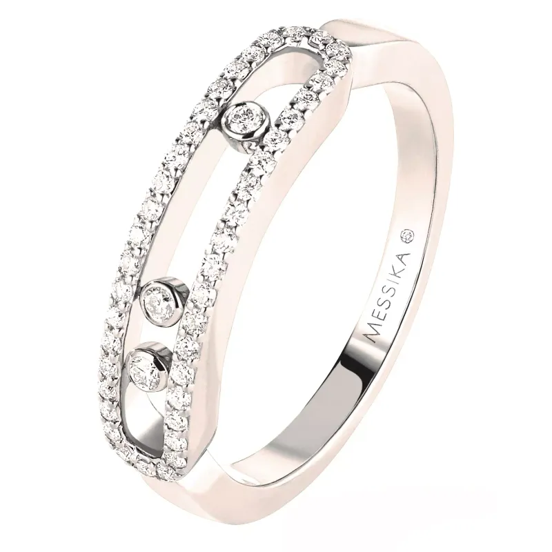 Messika White gold ring with diamonds Baby Move Classique MEK01AN04683WG55