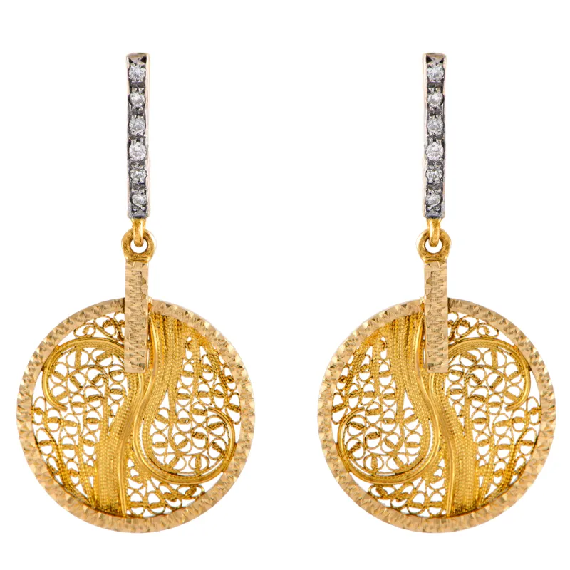 Eleutério Yellow Gold Earring BROA0046