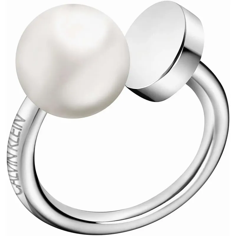 Calvin Klein Ck Bubbly Ring SST Wht Pearl 07                              KJ9RMR040507