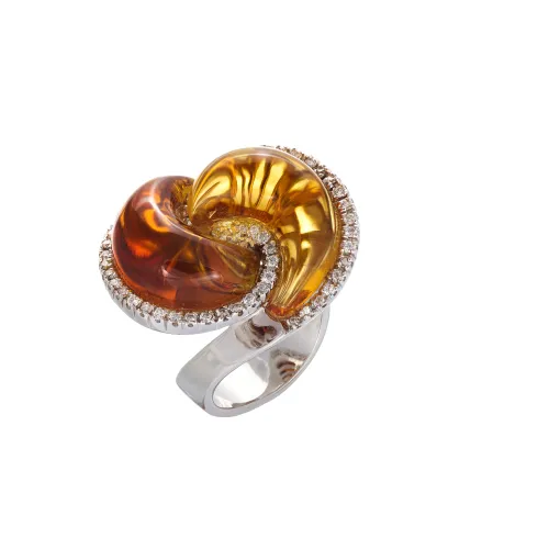 Anel Flavio Ouro com Diamantes