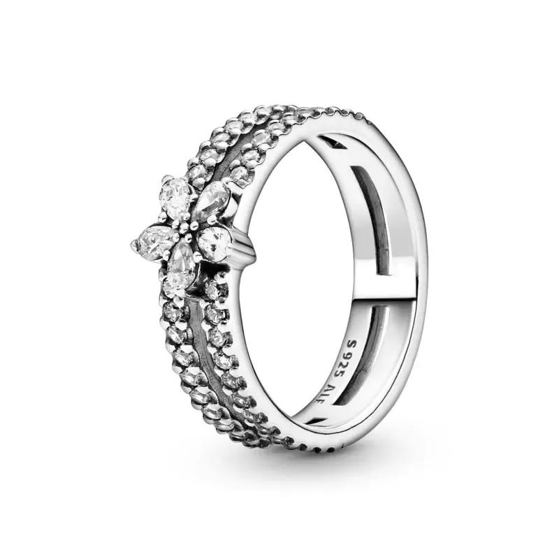 Pandora Anel Sparkling Snowflake Double 199236C01-60