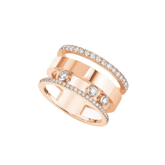Messika Pink gold ring with diamonds Move Romane MEK.01.AN.6659.PG.