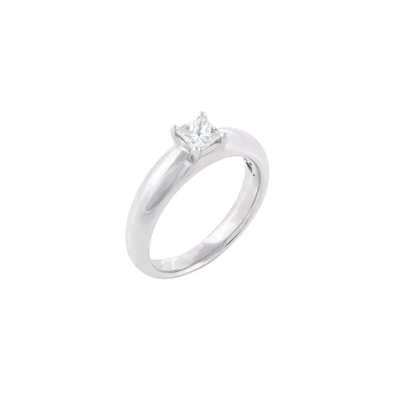 Marcolino Anel Ouro Branco com Diamante AN1865OB.041