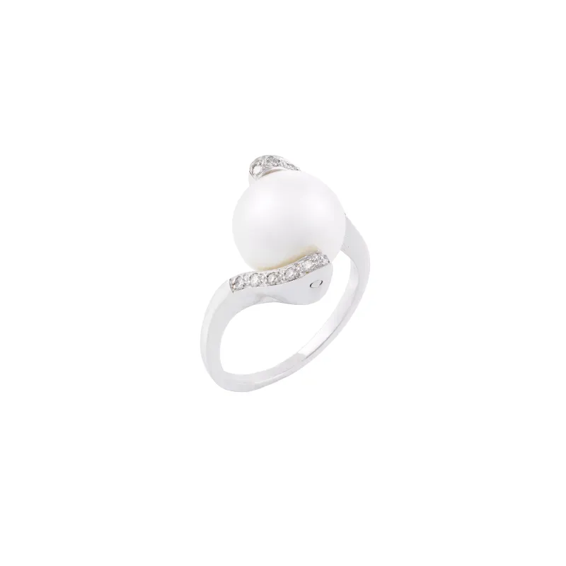 Marcolino Australian Pearl White Gold Ring 14-7541/B-B-B