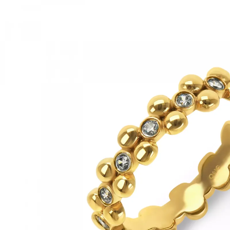 One Anel Infinity Crystal Gold OJIDR01G-7