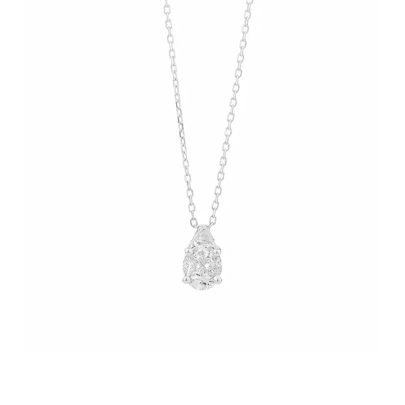 Marcolino Colar Ouro Branco com Diamantes P0959114AUGVSBRC42