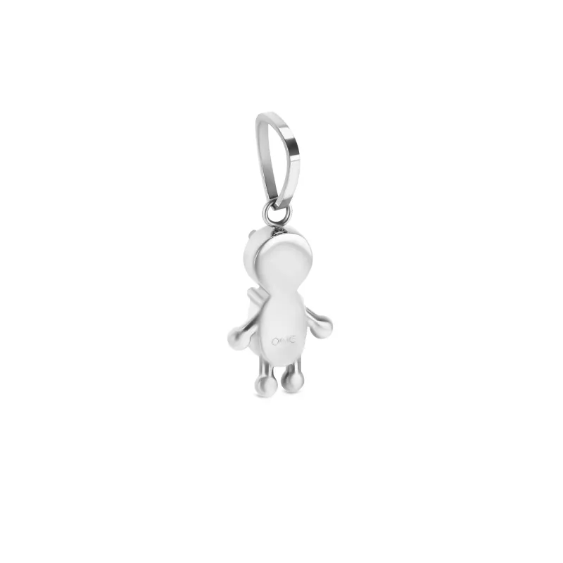 One Energy Boy Crystal Silver Charm OJEBC725
