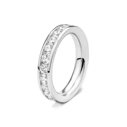 Imagem Aliança Ouro Branco com Diamantes de Corte Brilhante