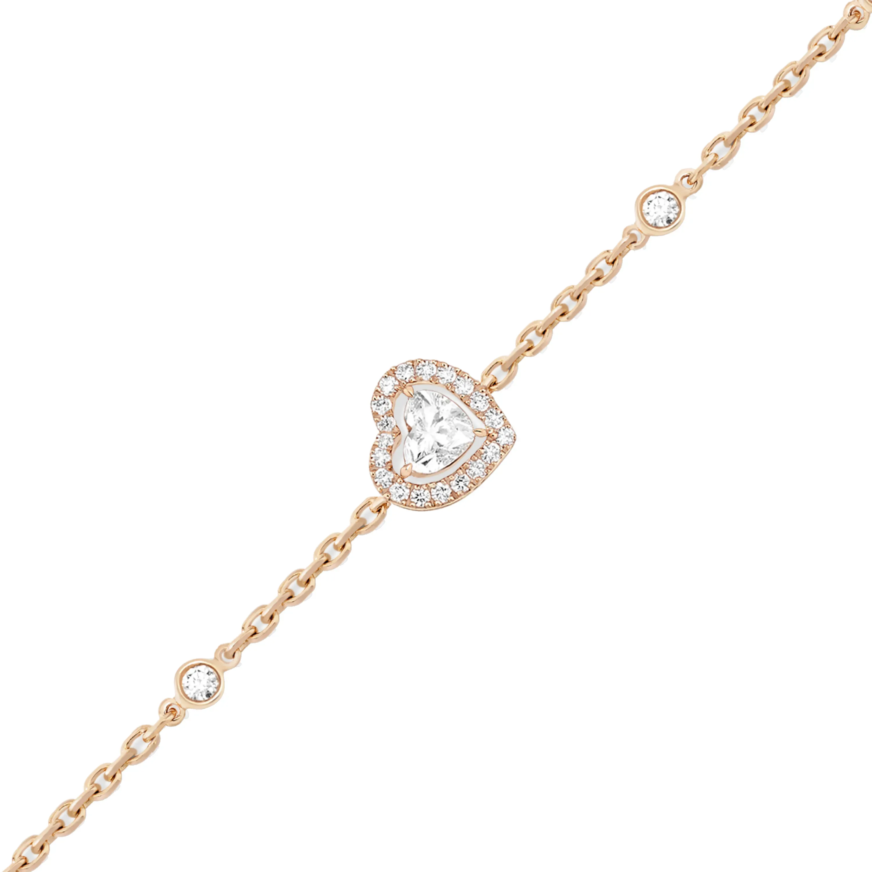 Image Joy Cœur diamond bracelet in pink gold