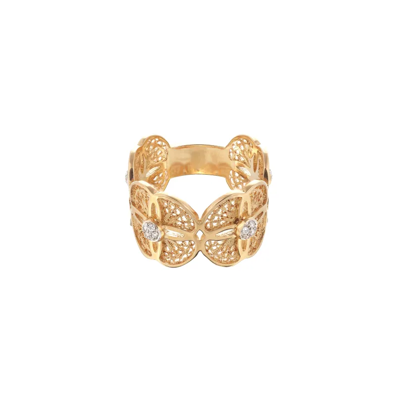Eleutério Rose Gold Ring with Diamonds ANOR0111