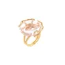 Rose Gold Calgaro Ring with Rock Crystal OR202AN/XL/BRR