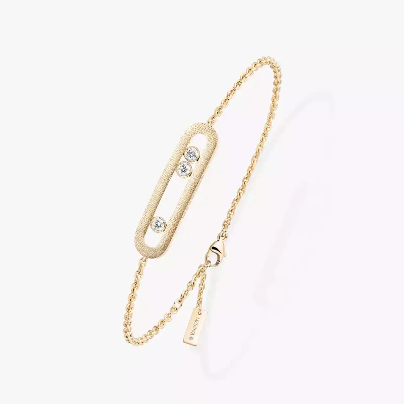 Messika Move Classique Ciselé Diamond Bracelet in Yellow Gold PU.14586.YG