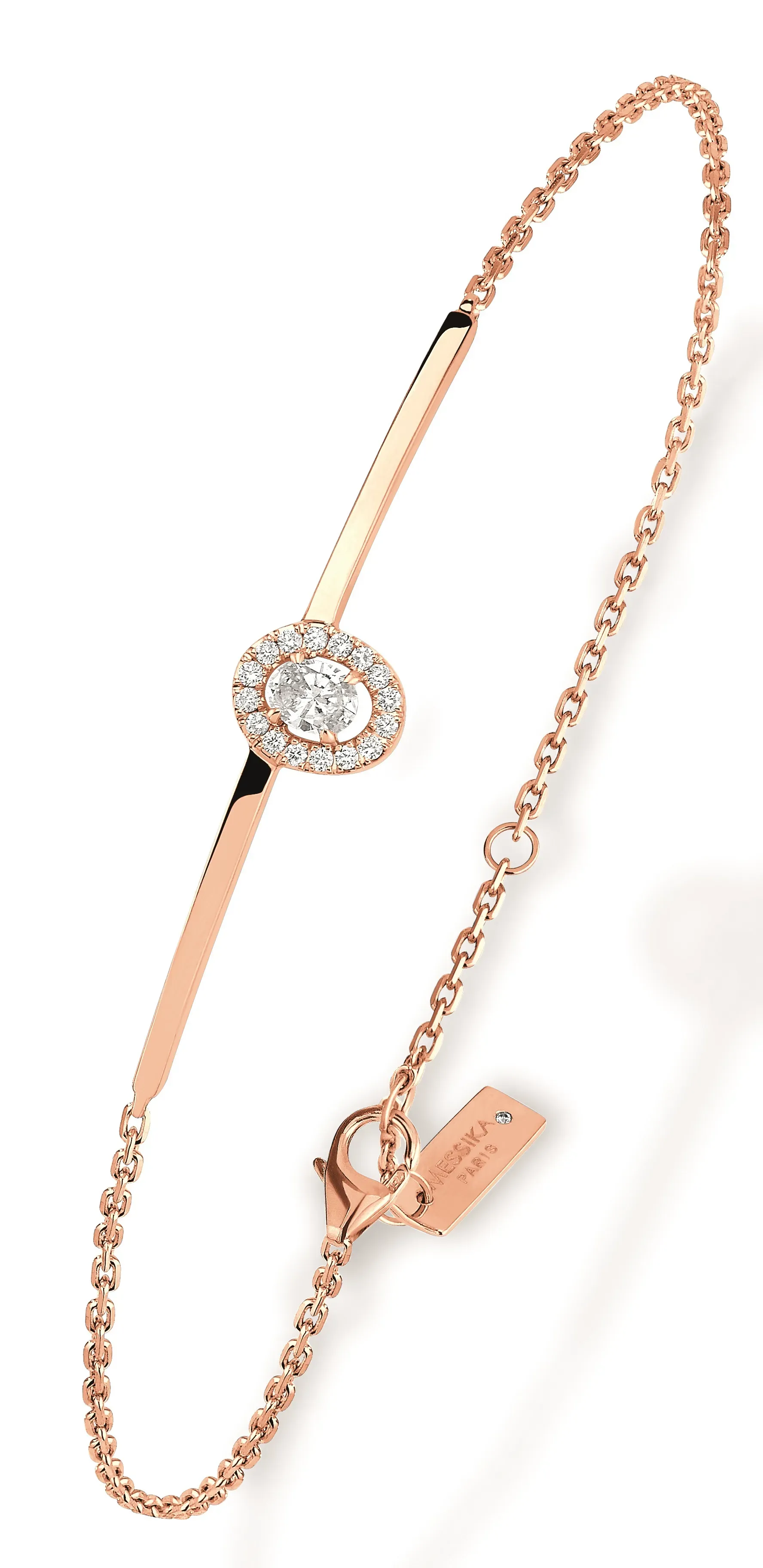 Pulseira Glam Azone Ouro Rosa com Diamantes                 