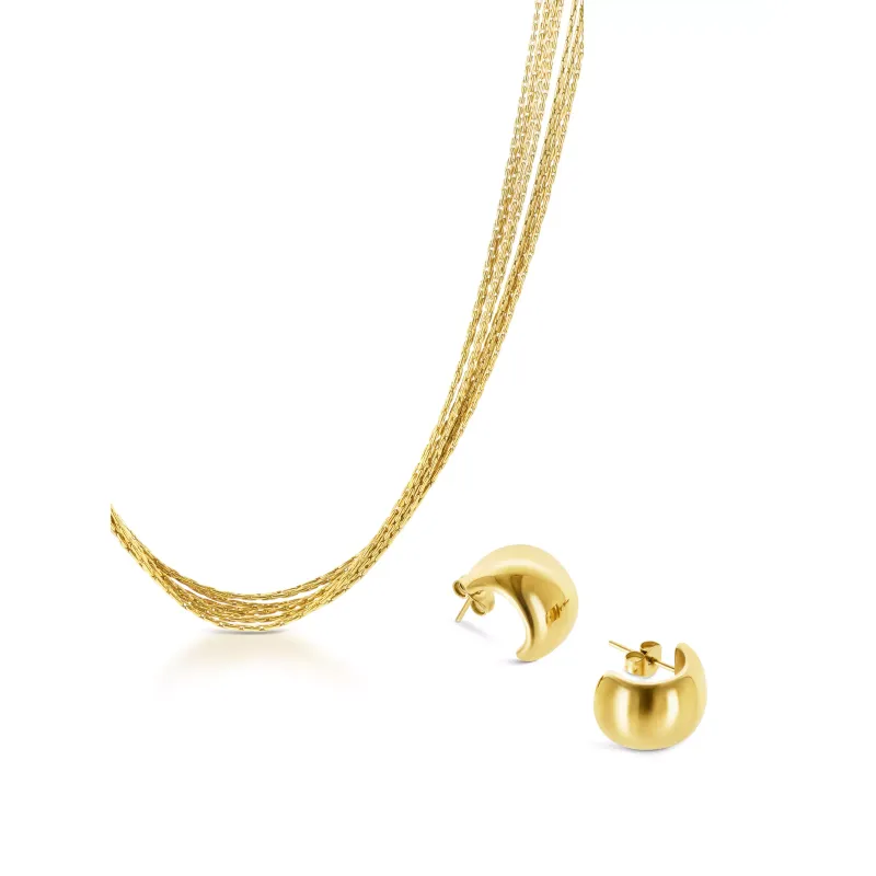 One Party Necklace & Earrings Set OJSESP01G