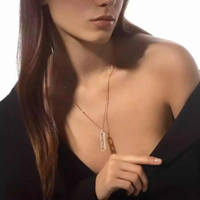 Messika Colar de Diamantes em Ouro Rosa MEK.01.FI.10032.PG