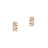 Pink Gold Diamond Mini Hoop Earrings Move Romane MEK.01.BR.07178.PG