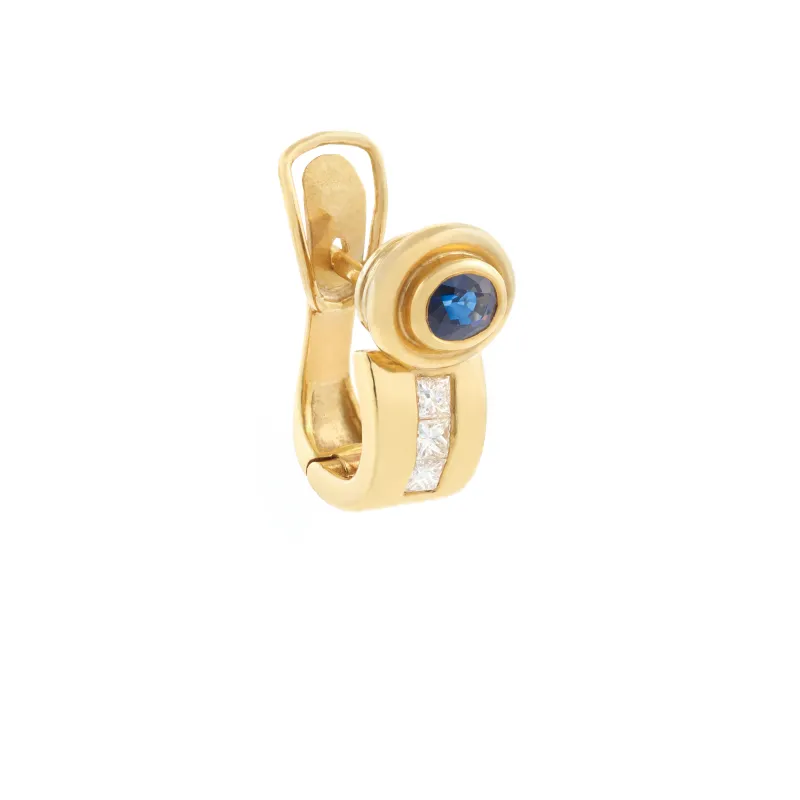 Marcolino Earings White Gold with Saphire 300165