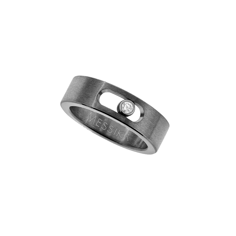Messika Graphite Titanium & White Diamond Ring AN.07164.TG.62