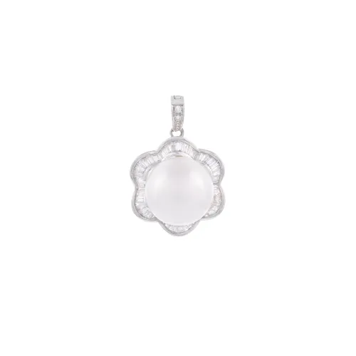 Pendente Ouro Branco com Perola
