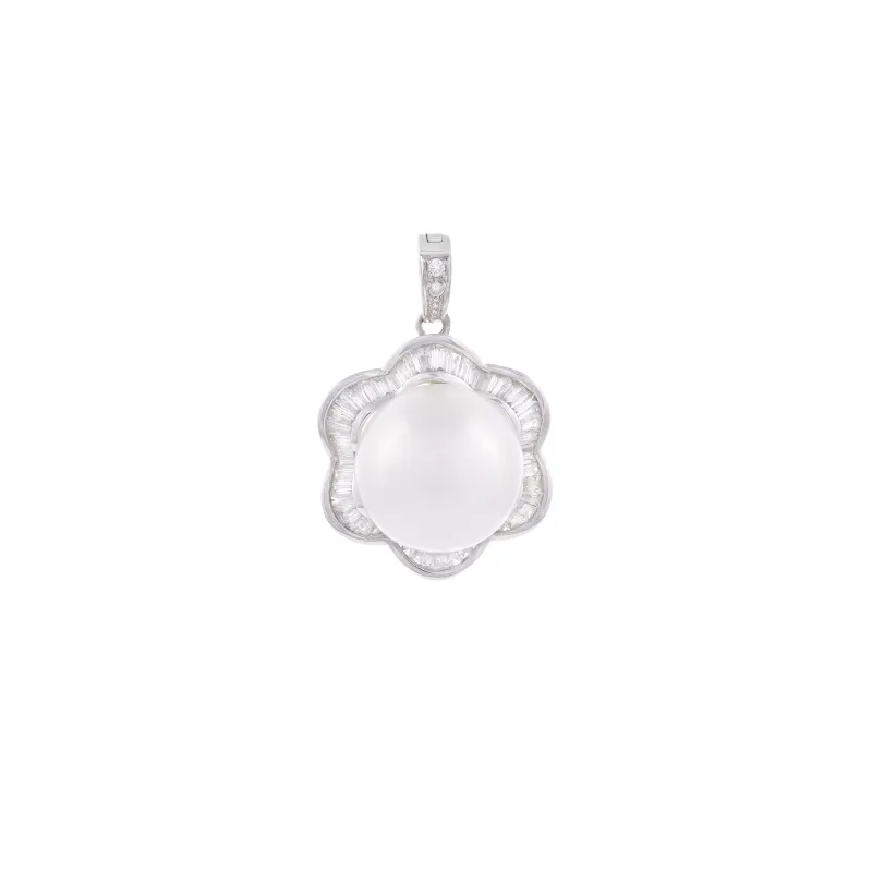 Marcolino Pendente Ouro Branco com Perola 522093