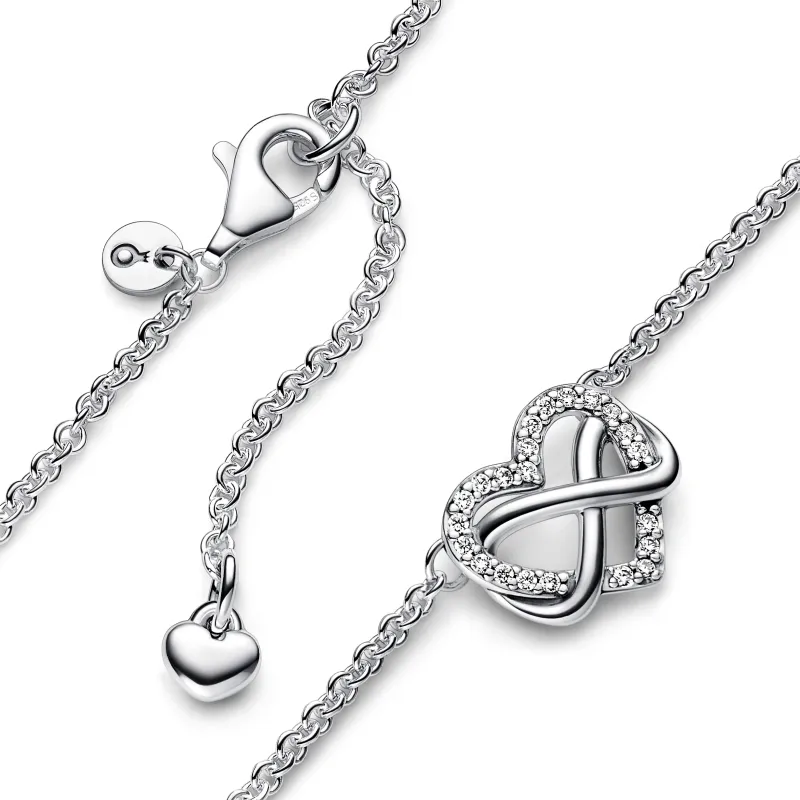 Pandora Colar Sparkling Infinity Heart 392666C01-50