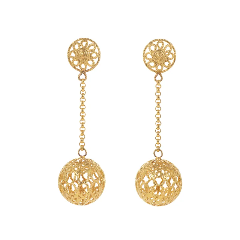 Marcolino Yellow Gold Earrings 18BR-OA1001-076