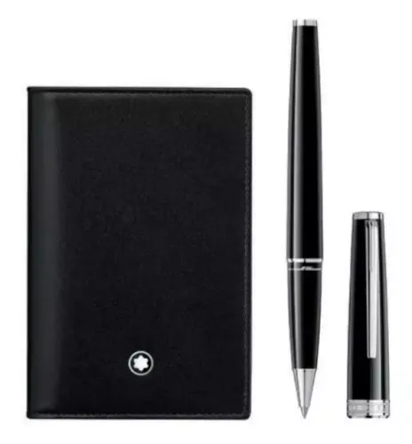 Image Set Rollerball PIX Black & Meisterstuck Business Card Holder