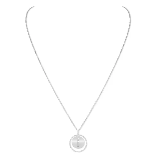 Messika White gold necklace with diamonds Lucky Move MEK.33.FI.07396.WG