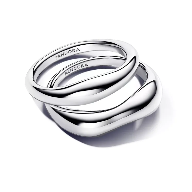 Pandora Anéis conjugáveis com design orgânico 193264C00-52