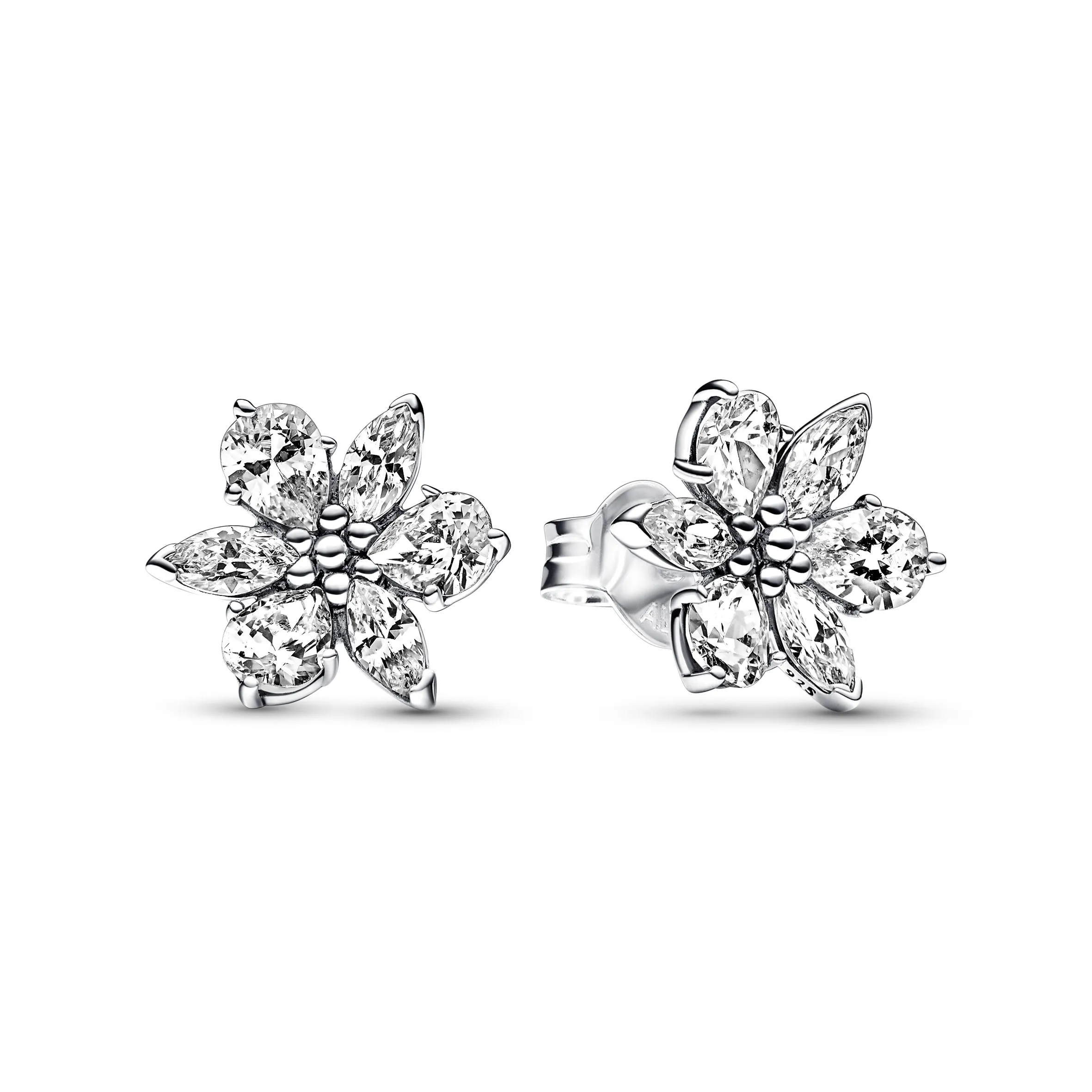 Sterling silver cluster earrings deals