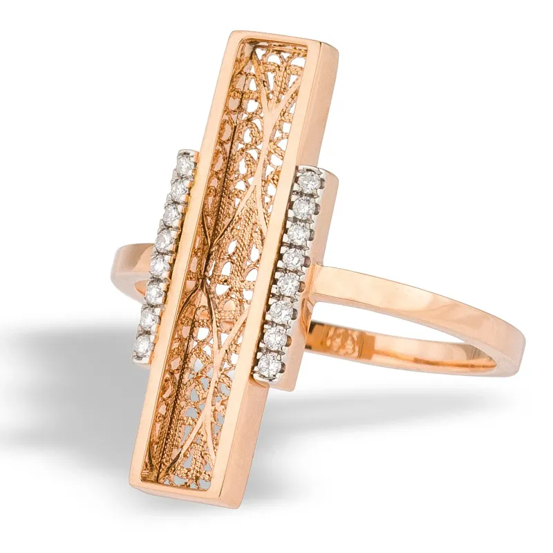 Eleutério Anel Ouro Rosa ANOR0249