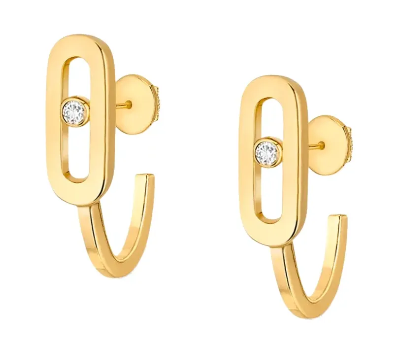 Messika Brincos Ouro Amarelo com Diamantes MEK.01.BR.10050.YG