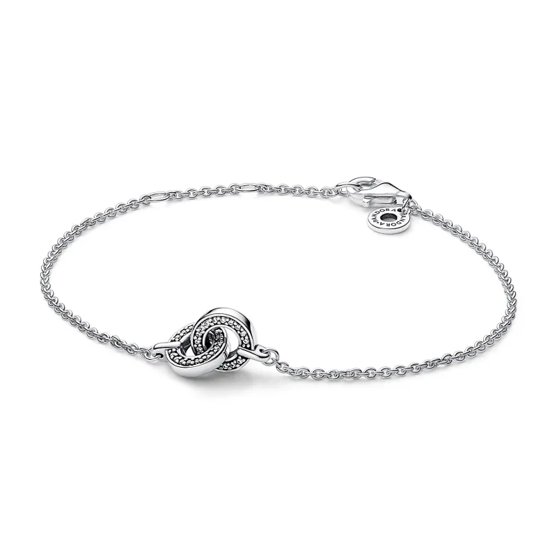 Pandora Signature Intertwined Pavé Chain Bracelet 592742C01-18