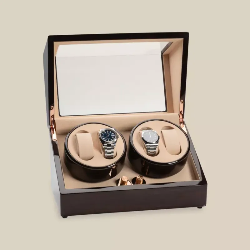 Roogs Watch Winder (Black/Apricot)- 4 Watches WW15