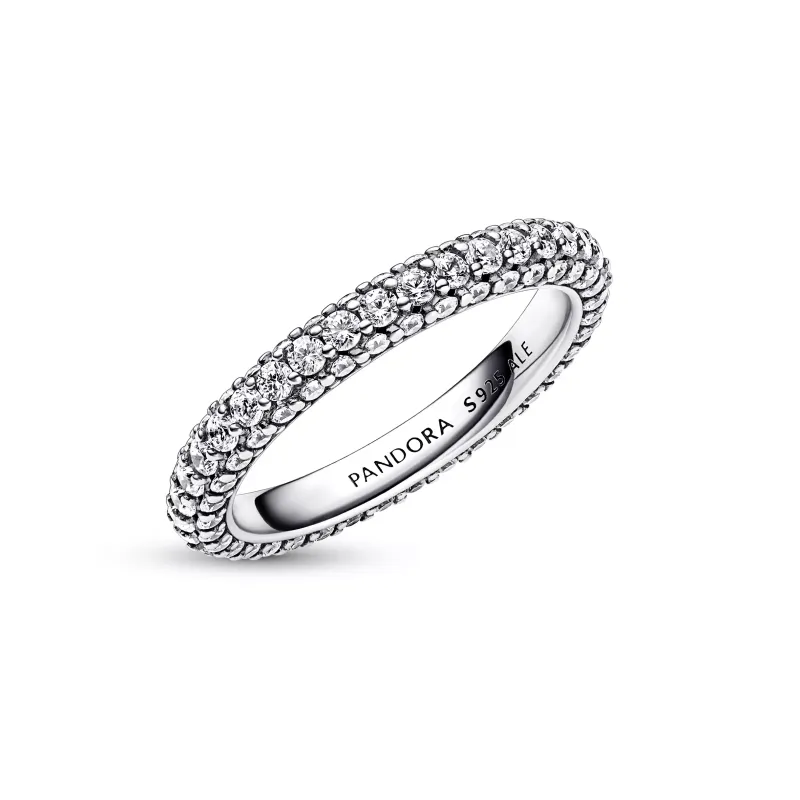 Pandora Sterling silver ring with clear cubic zirconia 192627C01-52