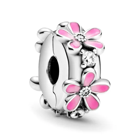 Pandora Pink Daisy Flower Clip Charm                                 798809C01
