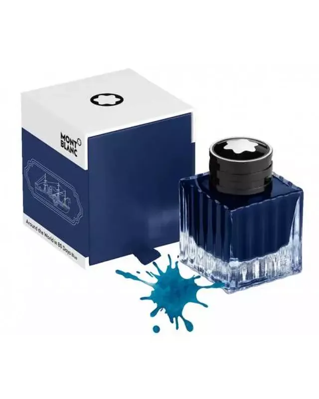 Montblanc Ink Bottle 50ml Arround the World in 80 days Blue            128075