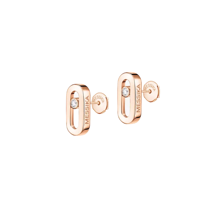 Messika Move Uno Plain Rose Gold Earrings MEK.43.BR.12305.PG