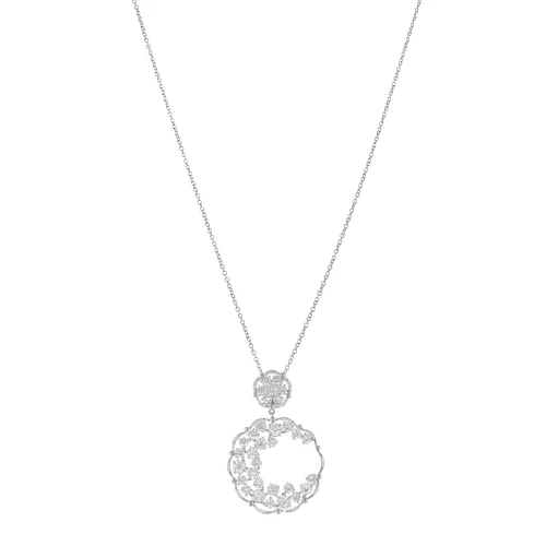 Colar Ouro Branco com Brilhantes                            