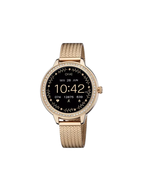 One Watch Smartwatch One Mini Spark Rose Gold Mesh OSW9811RM51L