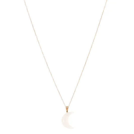 Marcolino Necklace in Rose Gold 1/2 Moon Rose Opal 95518